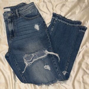 KanCan Distressed Ultra High Rise Straight Blue Jeans Women’s Size 26